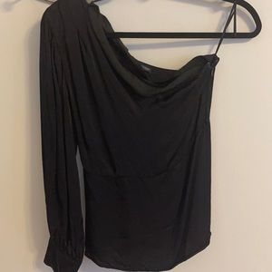 One Shoulder Long Sleeve Blouse